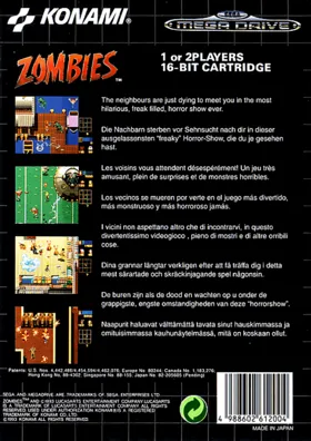 Zombies (Europe) box cover back